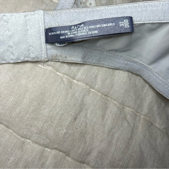 Aerie Grey Lace Trimmed Underwire Push Up Bra Size 32DDD - Picture 10 of 15